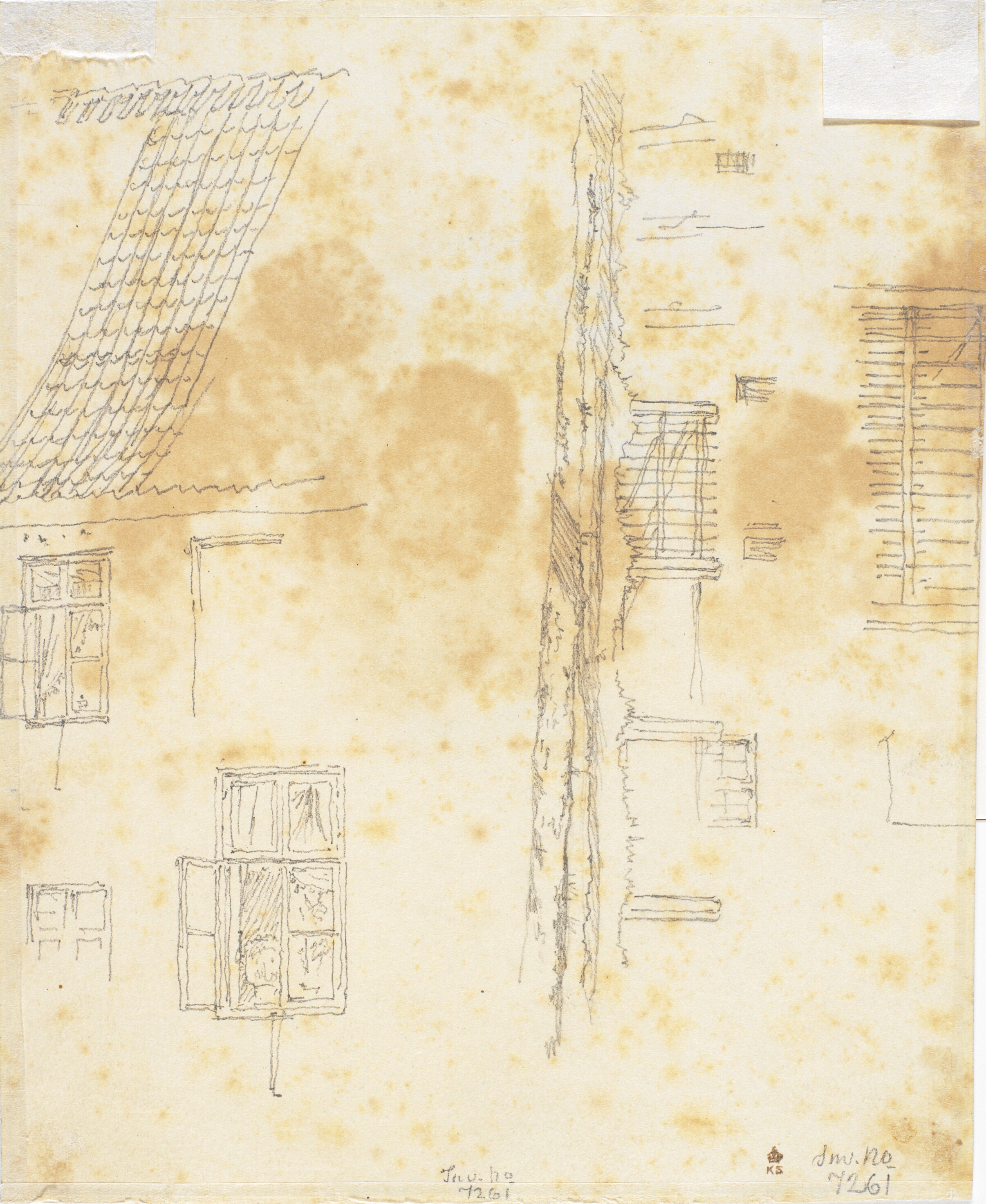 Studier af et hus og et stakit